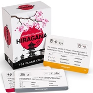 Japanese Syllabary Hiragana Flash Cards – 104 Character Writing System – Educational Language Learni