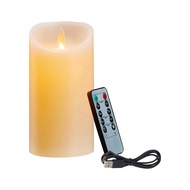 LED Candles Flickering Flameless Candles Rechargeable Candle Real Wax Candles with Remote Control A