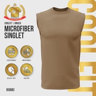 888co CoolFit Microfiber Singlet Sleeveless Baju Jersey Tshirt Jersi Murah Malaysia Khaki