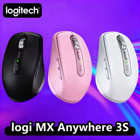Logitech Mouse MX Anywhere 3S Ergonomic Wireless Mouse, MagSpeed Scroll, 8000 DPI, Logitech Flow, US