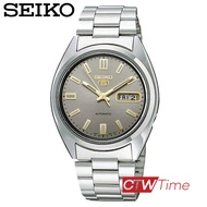 Seiko 5 Automatic นาฬิกาข้อมือผู้ชาย สายสแตนเลส รุ่น SNXS75K1 (หน้าปัดสีเทา / เข็มสีทอง)