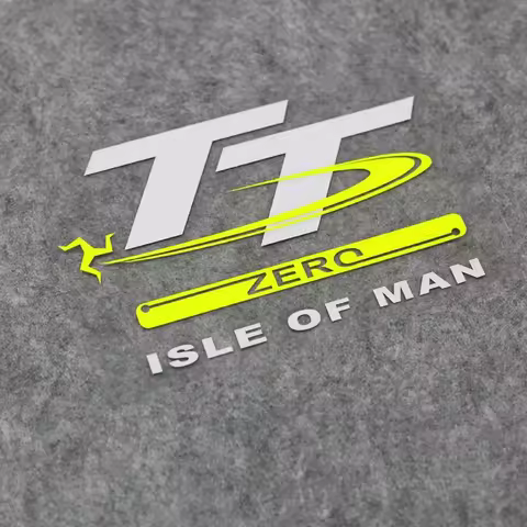 1pc Isle of Man TT Zero Racing 2D Flat Vinyl Sticker Waterproof UV Resistant Decal for Motorcycle He