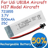 721855 3.7V Lipo Battery 500mAh Capacity 25C Magnification for Udi U818A Aircraft H37 Aeromodelling 