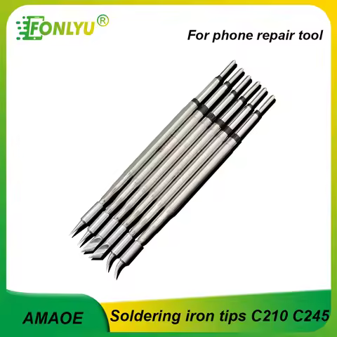 Amaoe Original C210 C245 Solder Welding Iron Tips Lead-Free Soldering Station Iron Head Nozzle I IS 