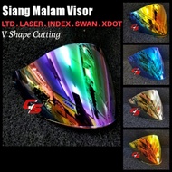 HELMET VISOR Siang Malam V Shape BOB HEATH for LTD LASER RANGER Project 46 INDEX SWAN XDOT G518 BOB 