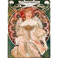 Vintage French Woman Art Nouveau Art Film Print Silk Poster 24x36inch 1222