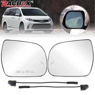 Side Mirror Glass Heated W/Blind Spot For Toyota Sienna 2011-2020 Rearview Glass With Heated Blind S