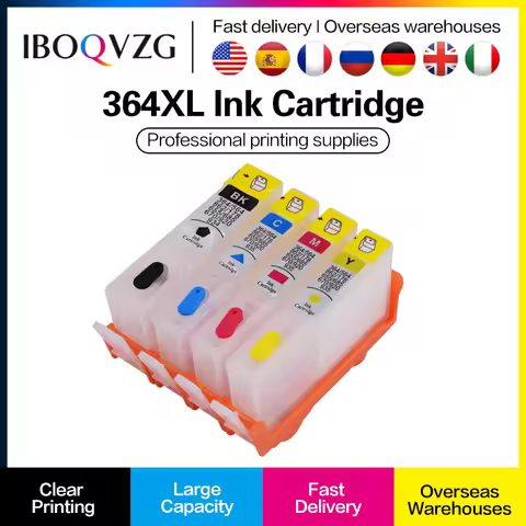 364XL Refillable Ink Cartridge for HP364 Photosmart 5510 5515 6510 B010a B109a B209a 3070A 3520 3522