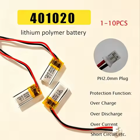 401020 55mAh 3.7V Polymer Lithium Battery Li-po For Toys Cars Bluetooth Speaker Bluetooth Headset Re