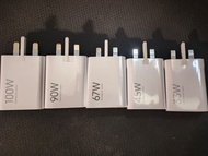 Xiaomi 小米 紅米 原裝充電器Charger 33W/67W/90W/100W (英規三腳頭）