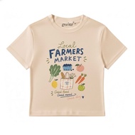 Graizx - Local Farmers Market Cream Crop Top