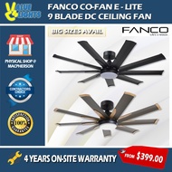 [Climate Voucher] Fanco CO-FAN E-Lite Ceiling Fan 9 Blade Big 48" / 52" / 60" / 72"