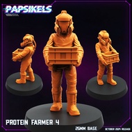 Protein Farmer [4]-Blade Walker-Humanoid Human Construct Synth/32mm 3D printed miniature PSK