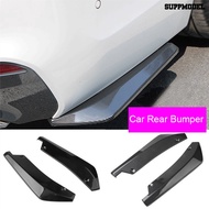 (SM)1 Pair Car Rear Bumper Scratch Proof Easy to Install Universal Vehicle Bumper Diffuser Spoiler Fin Lip Trim Automobile Supplies