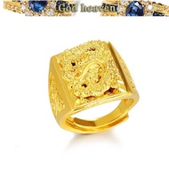 Original Cincin Belah Rotan CBR Emas 916 Tulen for man Dragon dances in the sky to remove evil in st