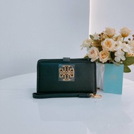 MS0362 Tory Burch 湯麗柏琦 手機套 長銀包 手環包 牛皮 黑金 Britten Smartphone Wallet Wristlet Black x GHW Calfksin