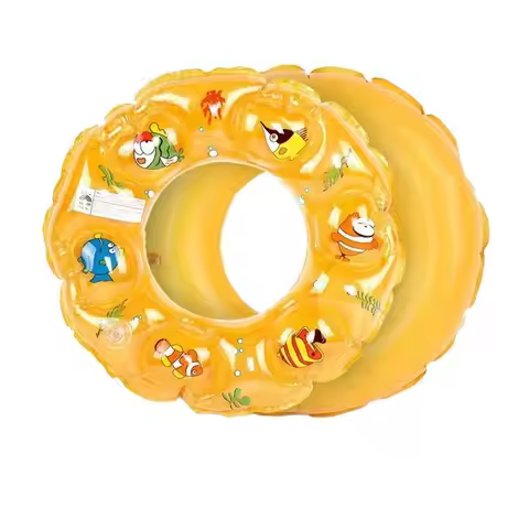 Transparent Crystal Double-layer Thickened Swim Ring PVC Water Park Equipment Inflatable Double Airb