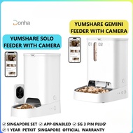 WIFI App Dual Hopper Gemini Feeder 5L Smart Pet Feeder  gushiyo1.sg