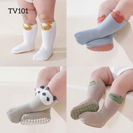 Children's socks, set of 4 pairs of anti-slip high socks kids socks anti slip socks kids TV101