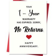[Coisíní]  Funny 1st Anniversary Card,1 Year Anniversary Card Gifts for Boyfriend Girlfriend Him Her