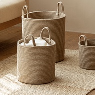 shunyongshangmao Jute hand woven cotton yarn dirty basket, handheld clothes toy storage bucket Laundry Baskets &amp; Hampers