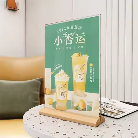 A4/A5/A6 Acrylic Sign Holder Clear Double Side Display Stand Photo Frame Poster Menu Holders For Off