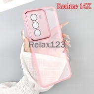 For OPPO Realme 14X 5G Realme14 X Realme14X 5G Casing 2025 Soft Clear Square Plated Silicone Phone C