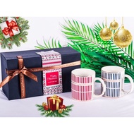 Karamura- Christmas Hamper Glass Cup mug coffee tea/Christmas Hamper set/Christmas gift set/Glass se