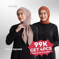 Karleen Hijab - Daily Square (Bella pollycotton plain premium hijab jilbab square bella headscarf)