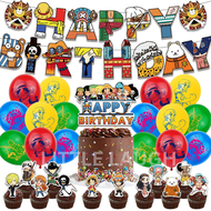 One Piece Birthday Balloon and Banner Kids Birthday Party Decoration Accessories