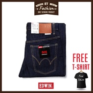 EDWIN ® Men's Jean👖Classic 505 Long Pants Smart Casual Seluar Jeans Lelaki Original Edwin Jeans Stra