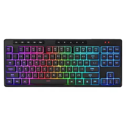 Redragon K516 PRO Shiva TKL RGB Wireless Membrane Gaming 87 Keys Mechanical-Feel Keyboard,Smooth Lin