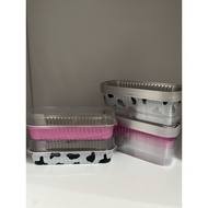 Long Pink Aluminum Tray, Cow, 10 pcs Desert Aluminum/