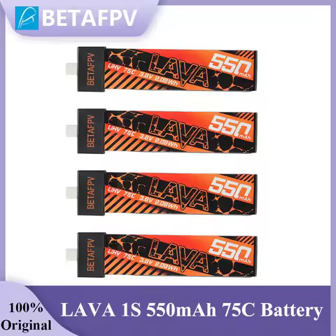 BETAFPV LAVA 1S 550mAh 75C Battery for Meteor75 Pro 2/4/6/8/10 PCS