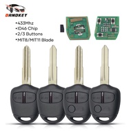 Dandkey 434MHZ ID46 Chip Remote Control Car Key 2/3 Buttons For Mitsubishi Lancer Outlander Shogun Pajero Uncut MIT11 MI