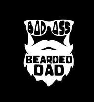 Bearded Dad Funny LLI | Decal Vinyl Sticker | Cars Trucks Laptop | White | 5.5 x 4.1 in | LLI2586