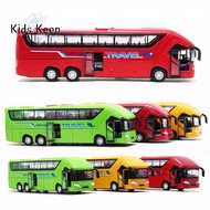 HOTOMI Toddlers Child Birthday Gift FLashing With Music Car Bus Model Vehicle Set Door Open Bus Model Car Toy Long-distance Bus Double Decker Bus Bus Toy