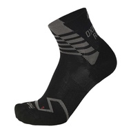 MICO [NON-RETURNABLE] Compression Oxi-Jet Run Ankle Socks - Black