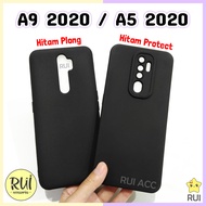 Case Hitam Oppo A9 2020 / A5 2020 Black Matte Softcase Polos Slim Silikon HP Lentur