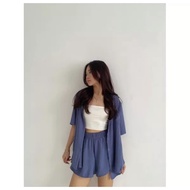 KEMEJA Ami Collection - 2IN1 Shirt & Shorts Set/Two Piece Shirt & Shorts Set