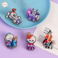 AHOUR 8Pcs Cartoon Cute Clip, Acrylic Stationery Comic Mini Paper Clip, Kawaii PP Clip Double-sided 