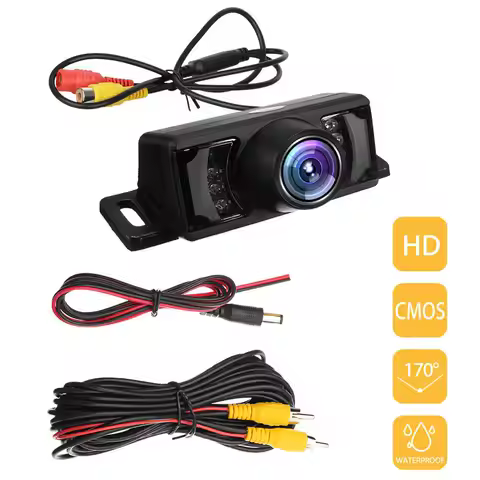 RCA AV Car Rear View Reverse Backup Camera Waterproof IR Night Vision CMOS