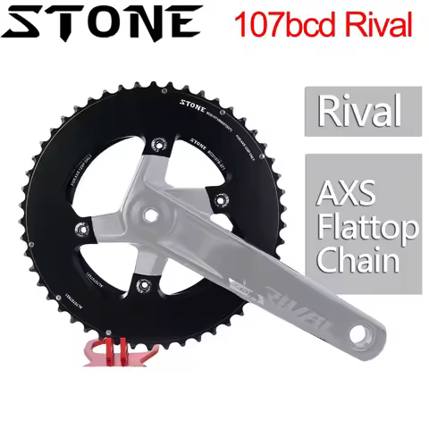 STONE Chainring 107BCD for RIVAL Round Double Chainring 2X for Sram RIVAL ETAP AXS Flattop 12S 54-41