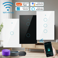 WiFi Touch Switch 3 Gang Smart Home, No Neutral Wire Required, 100-240V, Compatible with Alexa Hey G