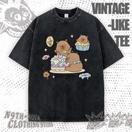 24H SHIP N9THNOVA VINTAGE-LIKE Trendy Casual Sweet Bear Cake Printed T-Shirt