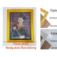 Ready stock Frame gold ( 11x14 ) (12x16 ) ( A3 )(10X16)inch 100% wooden