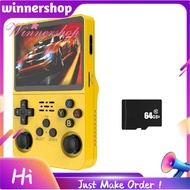 Dual 3D Joystick 3.5Inch IPS Screen R36S Handheld Video Game Console 64GB Storage 3200mah Battery