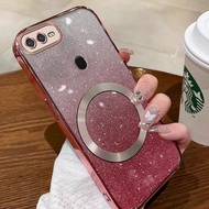 Casing oppo a5s oppo a12 oppo A7 oppo a3s oppo a12e F9 phone case Softcase Silicone shockproof Cover new design Wireless magnetic charging clear cases