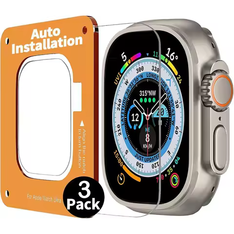 3Pack Screen Protector For Apple Watch Ultra 3 2 1 Ultra3 49MM 49 MM Auto-alignment Installation Fra