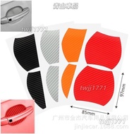 Sshanglai 9 * 10cm Handle Sticker Scratch Car Sticker Anti-Scratch Car Sticker 3D Carbon Fiber Car D